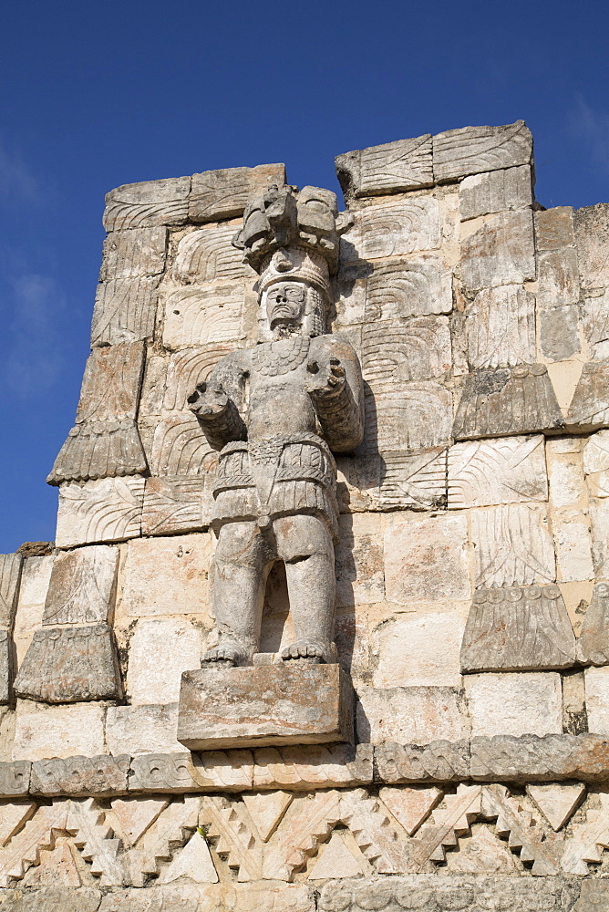 Atlantes figure, Palace of Masks, Kabah Archaelological Site, Yucatan, Mexico, North America