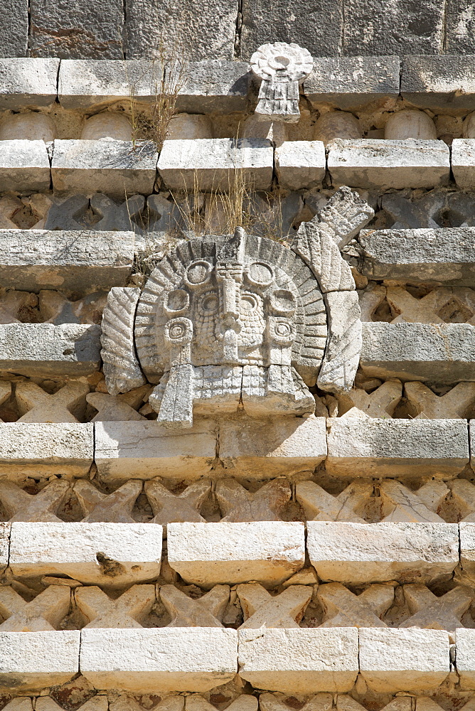 Frieze, Nuns Quadrangle, Uxmal, Mayan archaeological site, UNESCO World Heritage Site, Yucatan, Mexico, North America