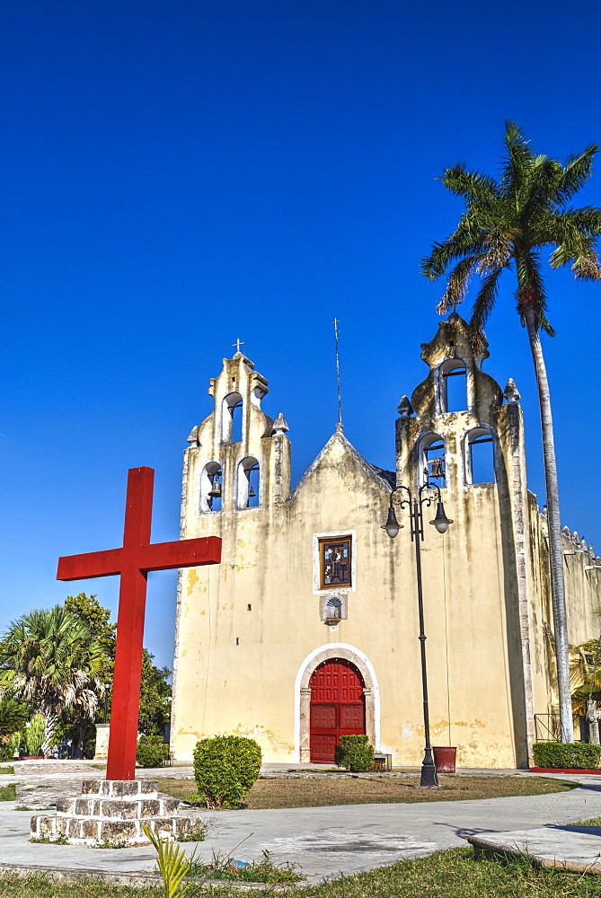 Church and Convent of Hopelchen, built during late 16th century, Hopelchen, Campeche, Mexico, North America