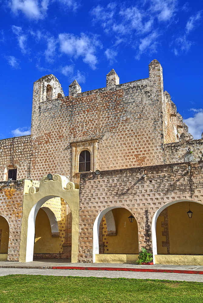 Church of San Bernadino de Siena and Convent of Sisal, founded in 1552, Valladolid, Yucatan, Mexico, North America