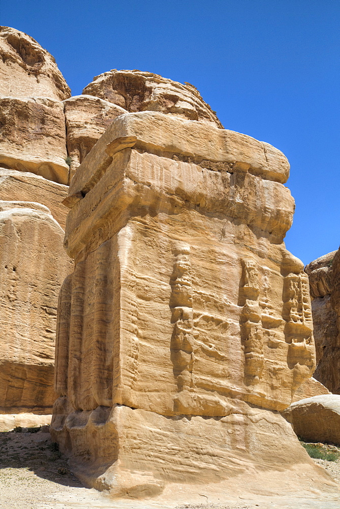 Djinn Blocks, dating from between 50 BC and 50 AD, Petra, UNESCO World Heritage Site, Jordan, Middle East