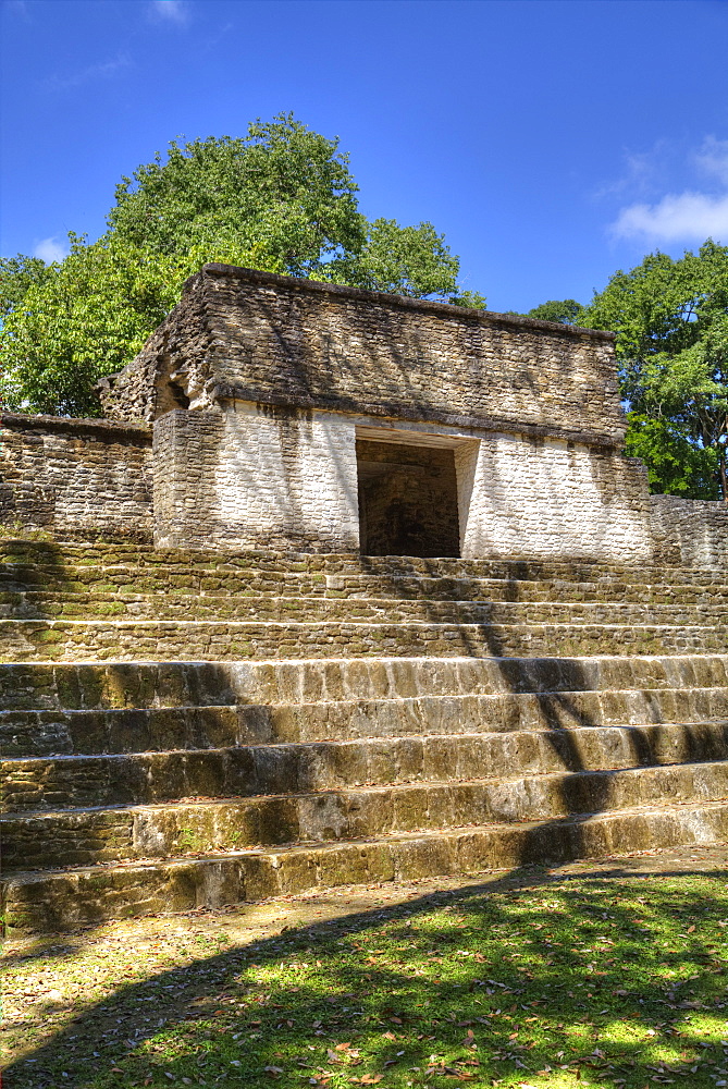 Mayan Arch, entry to Plaza A, Cahal Pech Mayan Ruins, San Ignacio, Belize, Central America