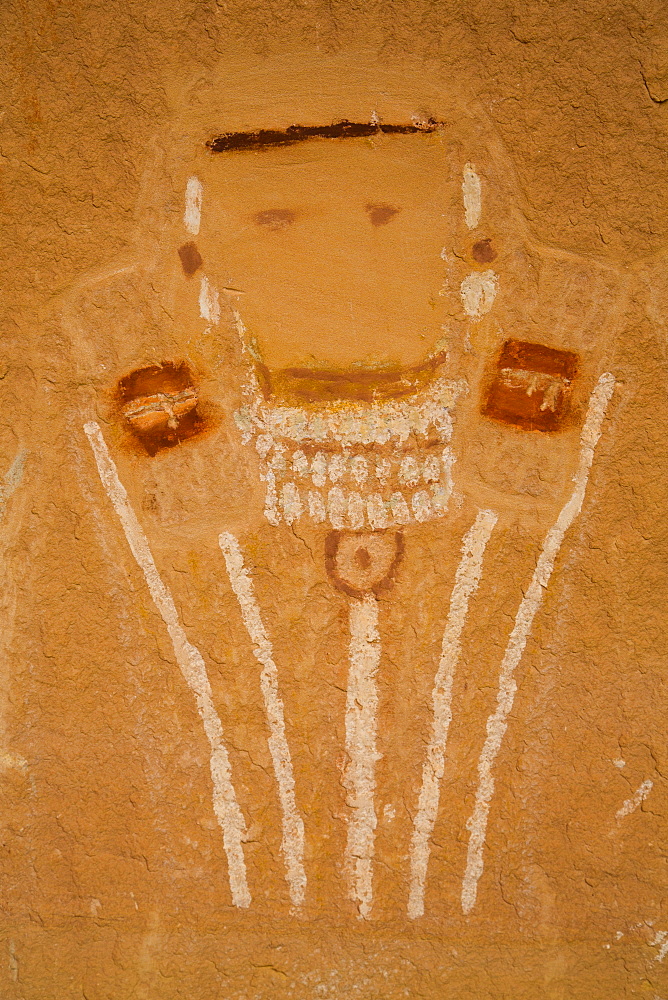 Five Faces Pictograph, Anthropomorph images 700 to 1000 years old, Davis Canyon, Canyonlands National Park, Utah, United States of America, North America