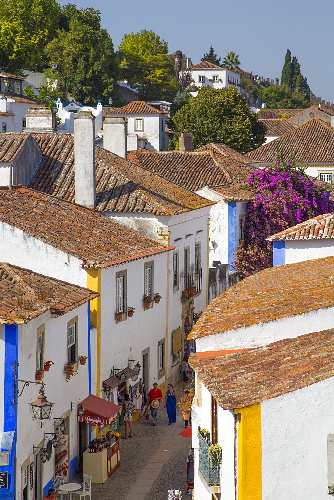 Rua Direita (Main Street), Obidos, Portugal, Europe