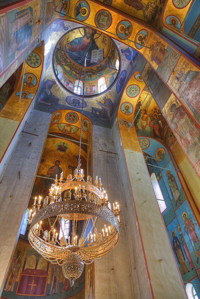 Fresco paintings, St. George Cathedral, Yuriev Monastery, UNESCO World Heritage Site, Veliky Novgorod, Novgorod Oblast, Russia, Europe