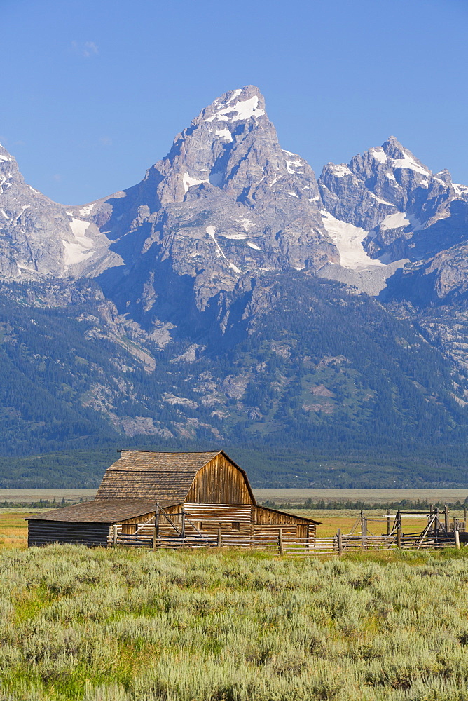 John Moulton Barn, Mormon Row, Grand Teton National Park, Wyoming, United States of America, North America