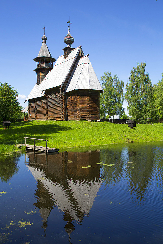 Church of the Gracious Saviour, built 1712, Museum of Wooden Architecture, Kostroma, Kostroma Oblast, Russia, Europe