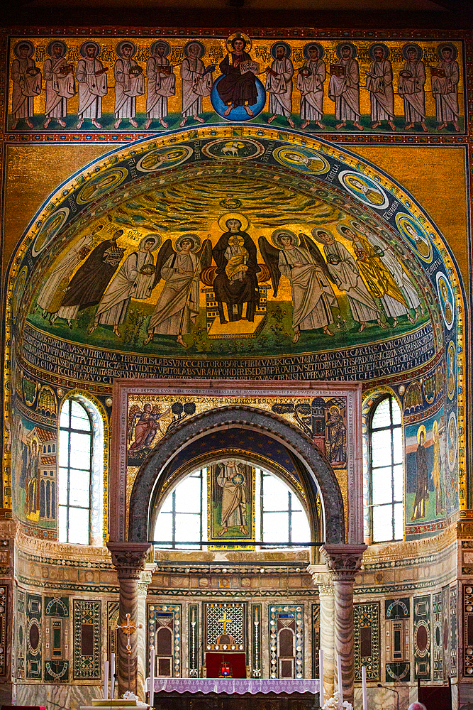 Interior, Euphrasian Basilica, 6th century, UNESCO World Heritage Site, Porec, Croatia, Europe