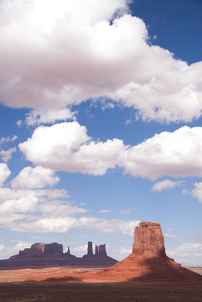 Monument Valley Navajo Tribal Park, view from Artist Point, Merrick Butte (foreground), Utah, United States of America, North America