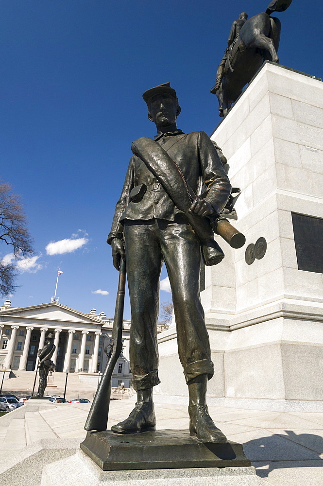 William Tecumseh Sherman monument in Sherman Square in Washington, D.C., United States of America, North America