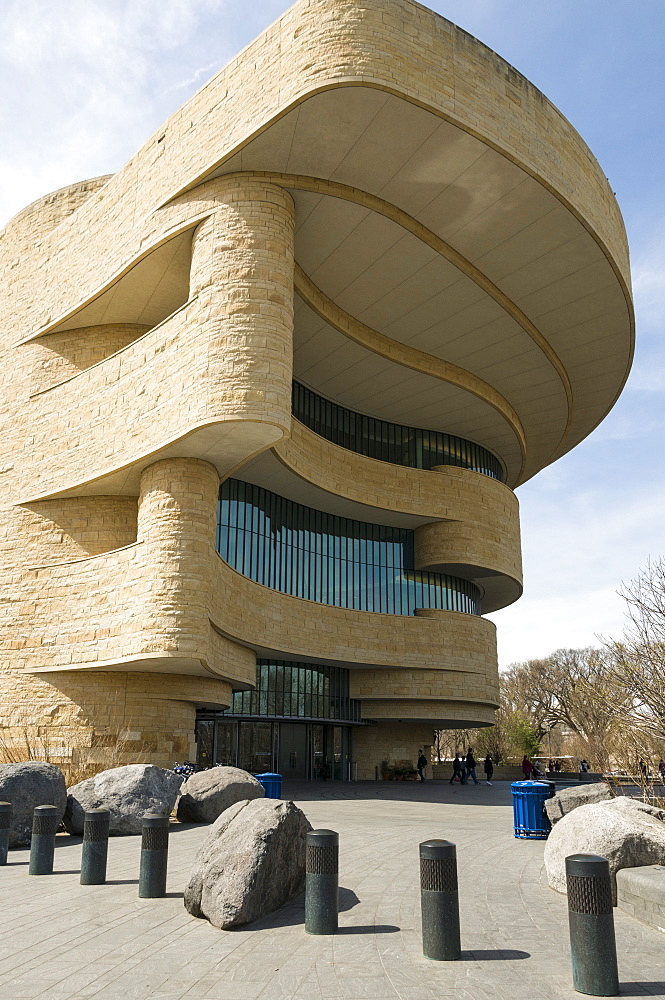 Entrance to Smithsonian National Museum of the American Indian in Washington, D.C., United States of America, North America