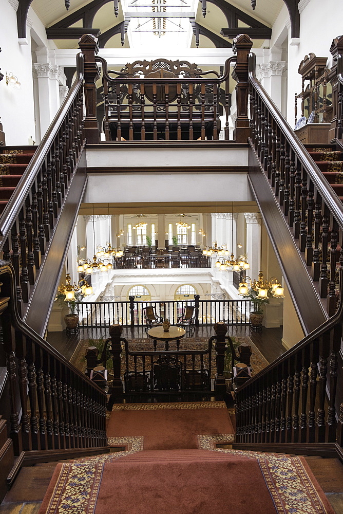 Interior of Raffles Hotel, Singapore, Southeast Asia, Asia