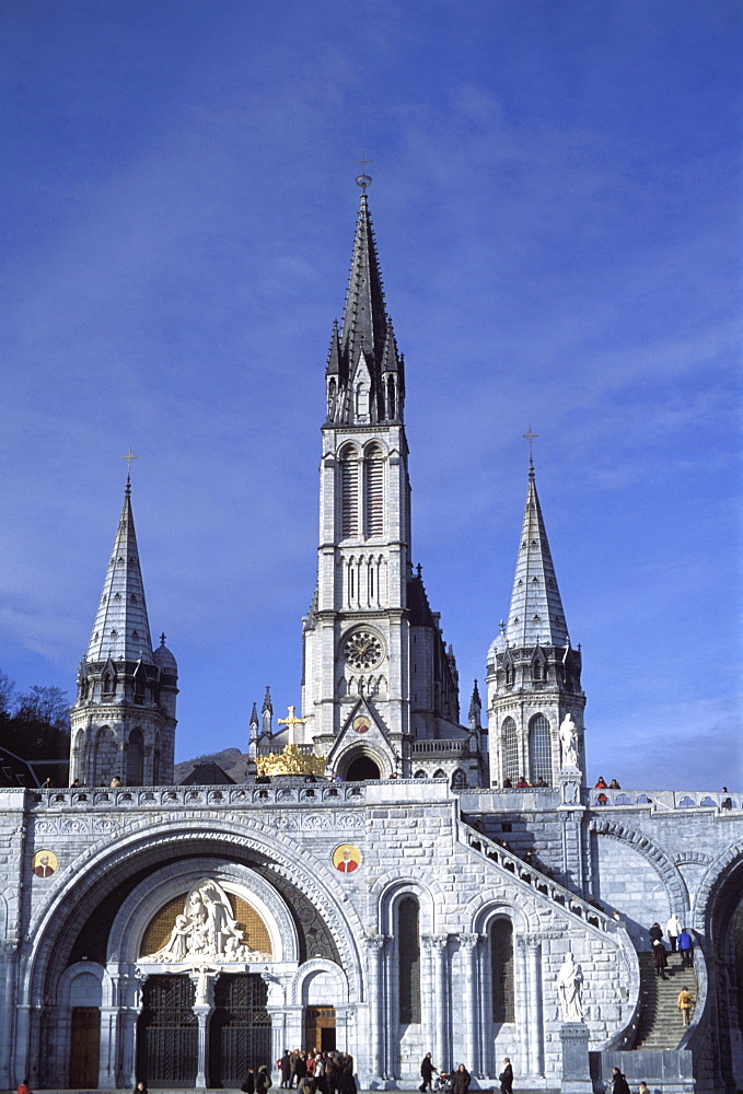 The Basilica, Lourdes, Hautes-Pyrenees, France, Europe