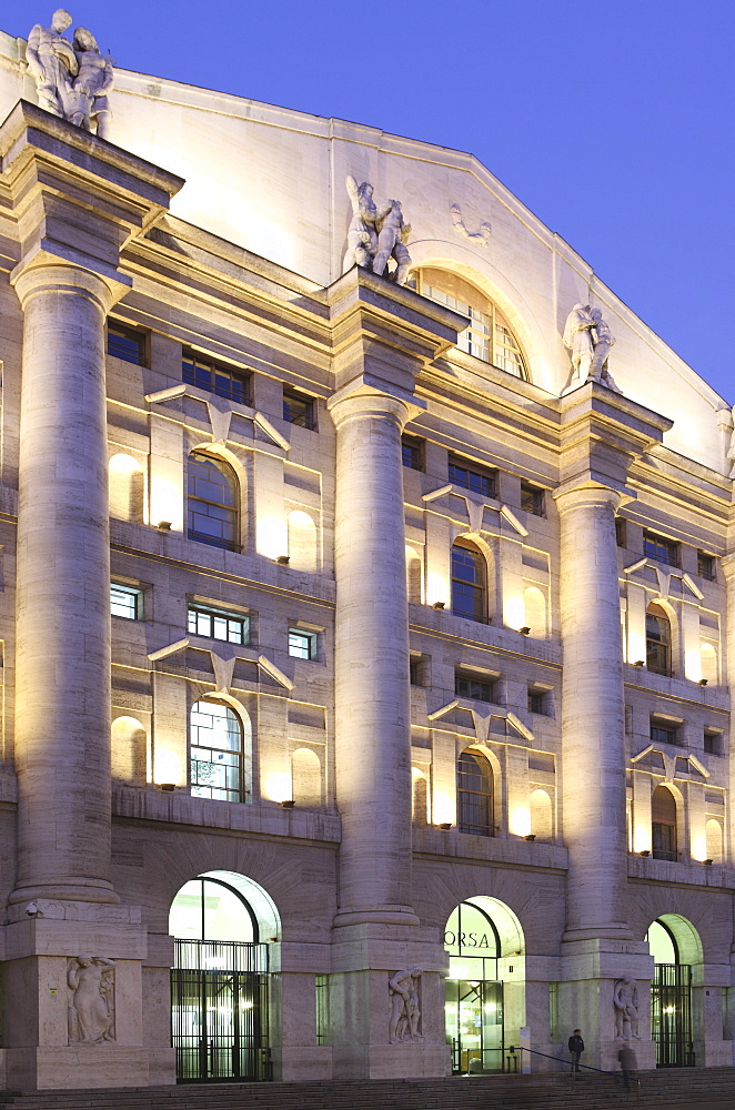 Stock Exchange Building, Milan, Lombardy, Italy, Europe