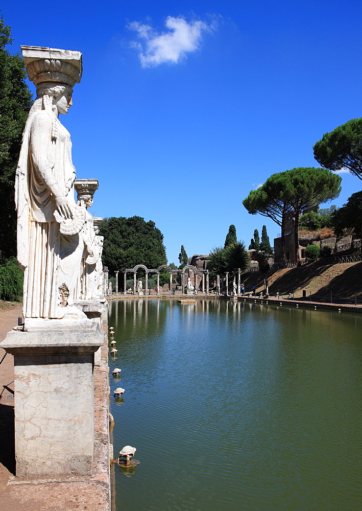 Hadrian's Villa, Canopus Canal, UNESCO World Heritage Site, Tivoli, Rome, Lazio, Italy, Europe