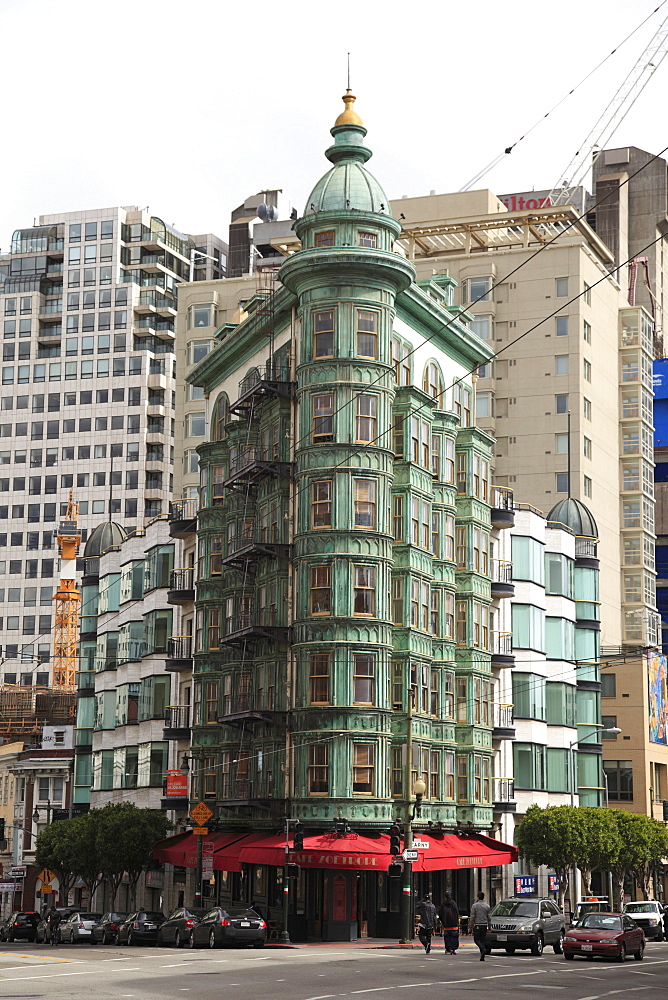 Flatiron Building, Columbus Tower (Sentinel Building), North Beach, San Francisco, California, United States of America, North America