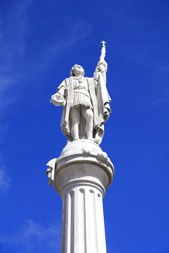 Christopher Columbus Statue, Plaza Colon, Old San Juan, San Juan, Puerto Rico, West Indies, Caribbean, United States of America, Central America