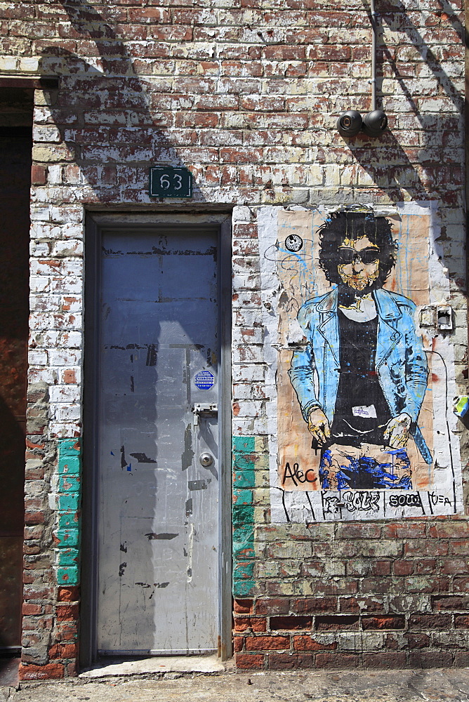 Bob Dylan, street art, Meatpacking District, Manhattan, New York City, United States of America, North America