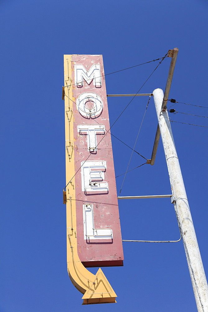 Motel, Retro Sign, Route 66, Central Avenue, Albuquerque, New Mexico, United States of America, North America