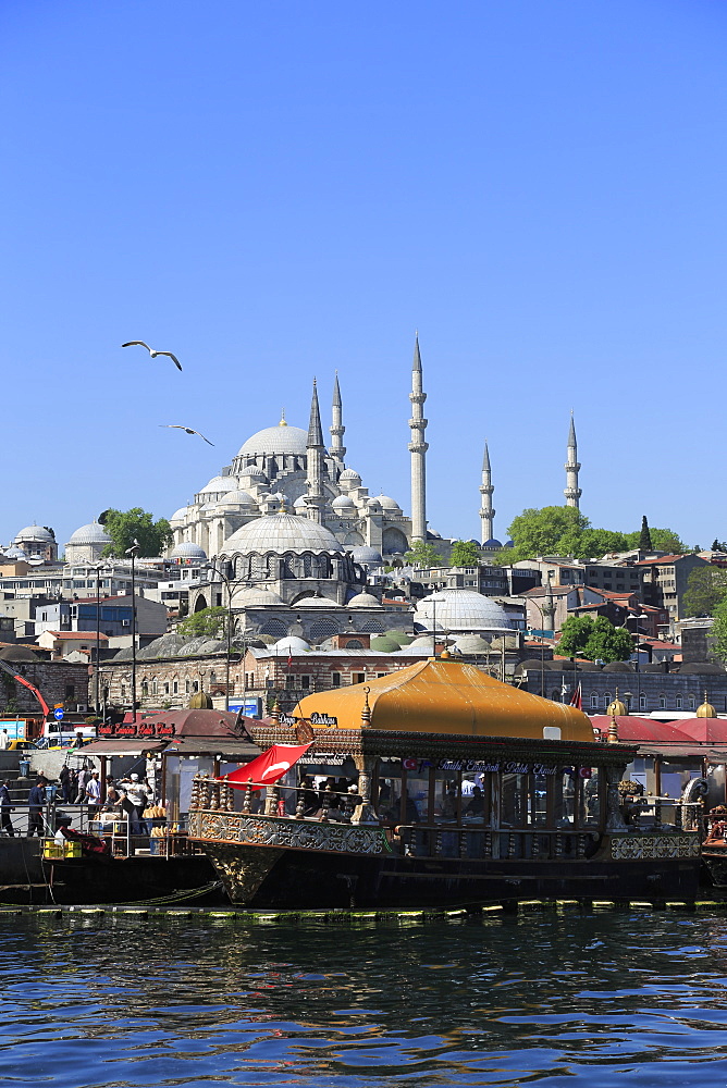 Old City, Suleymaniye Mosque, Eminonu, Golden Horn, Bosphorus, Istanbul, Turkey, Europe