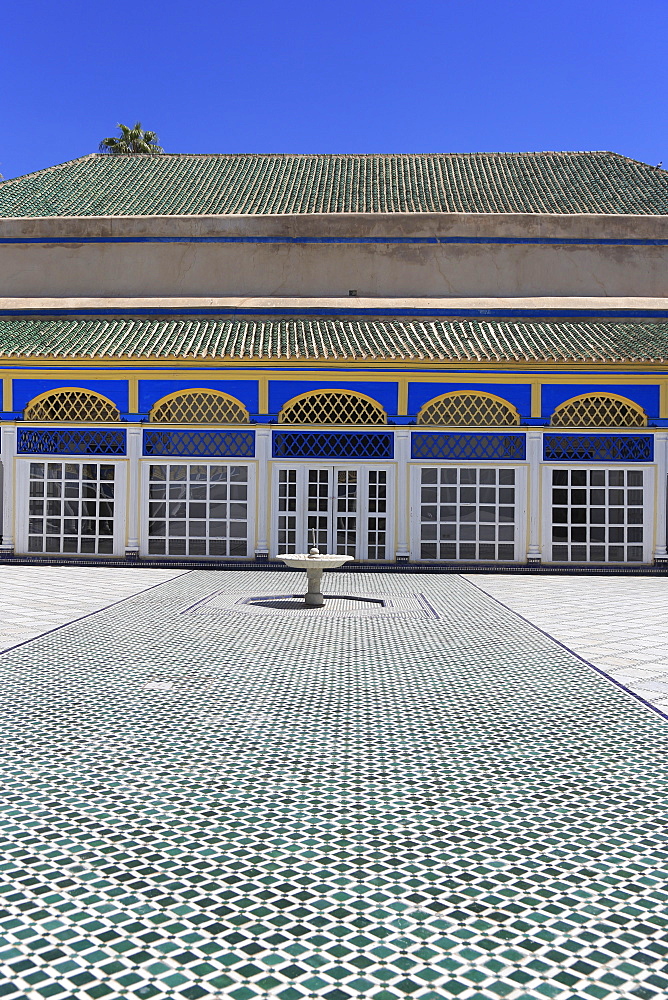 Courtyard, Bahia Palace, UNESCO World Heritage Site, Marrakesh (Marrakech), Morocco, North Africa, Africa