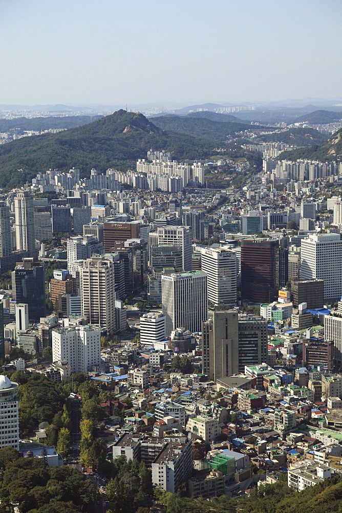 Overview of city, Seoul, South Korea, Asia