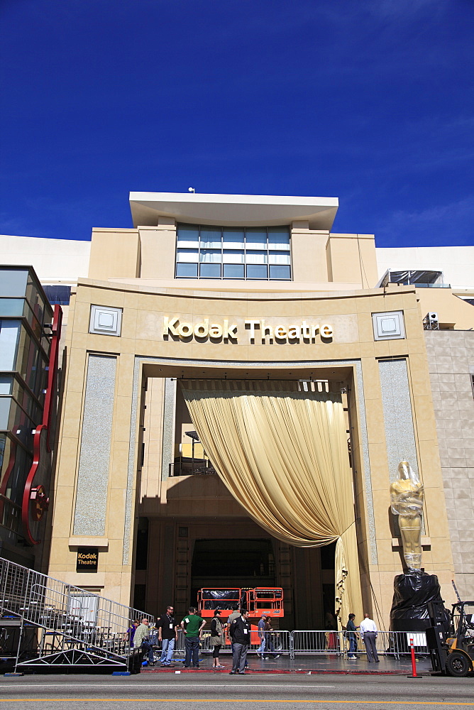 Preparations for Academy Awards, Kodak Theatre, Hollywood Boulevard, Los Angeles, California, United States of America, North America