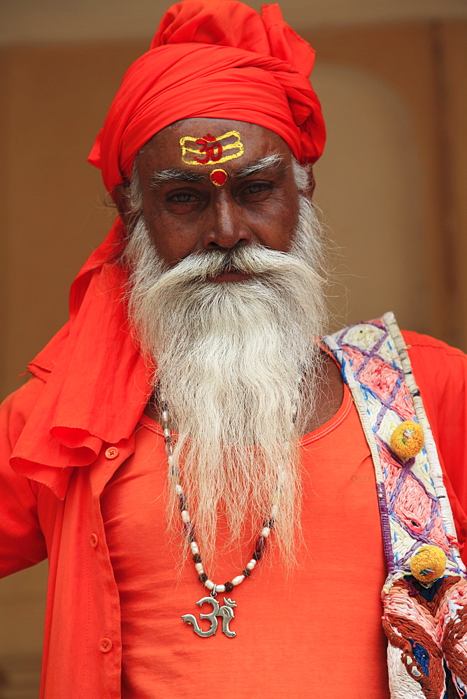 Sadhu (holy man), Jaipur, Rajasthan, India, Asia