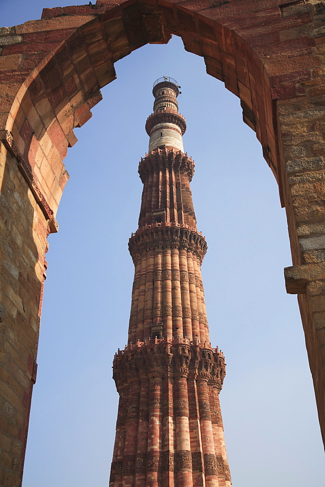 Qutab Minar Tower, UNESCO World Heritage Site, New Delhi, India, Asia