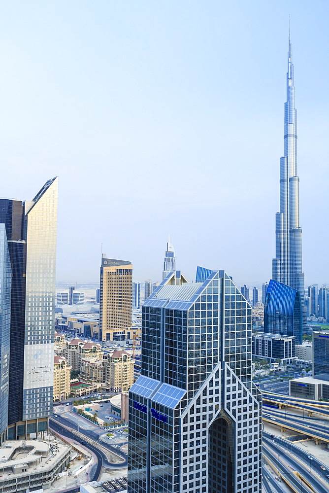 Burj Khalifa and city skyline, Downtown, Dubai, United Arab Emirates, Middle East 