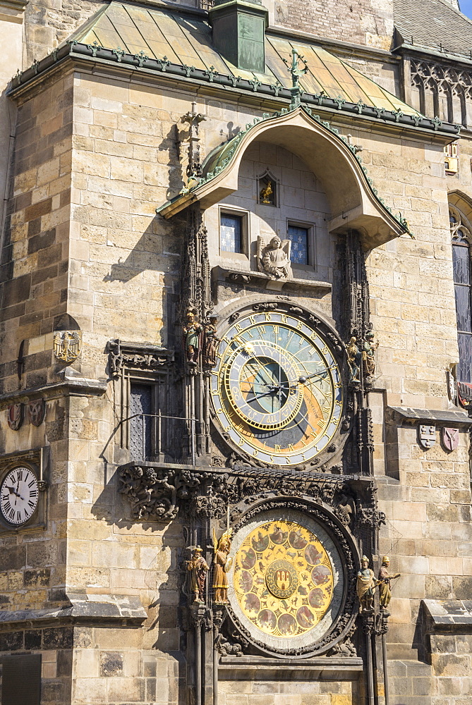 Astronomical Clock, Old Town Hall, UNESCO World Heritage Site, Prague, Czech Republic, Europe