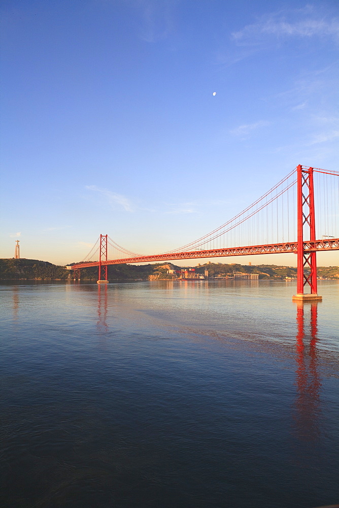 The 25th April Bridge over the Tagus River, Lisbon, Portugal, Europe