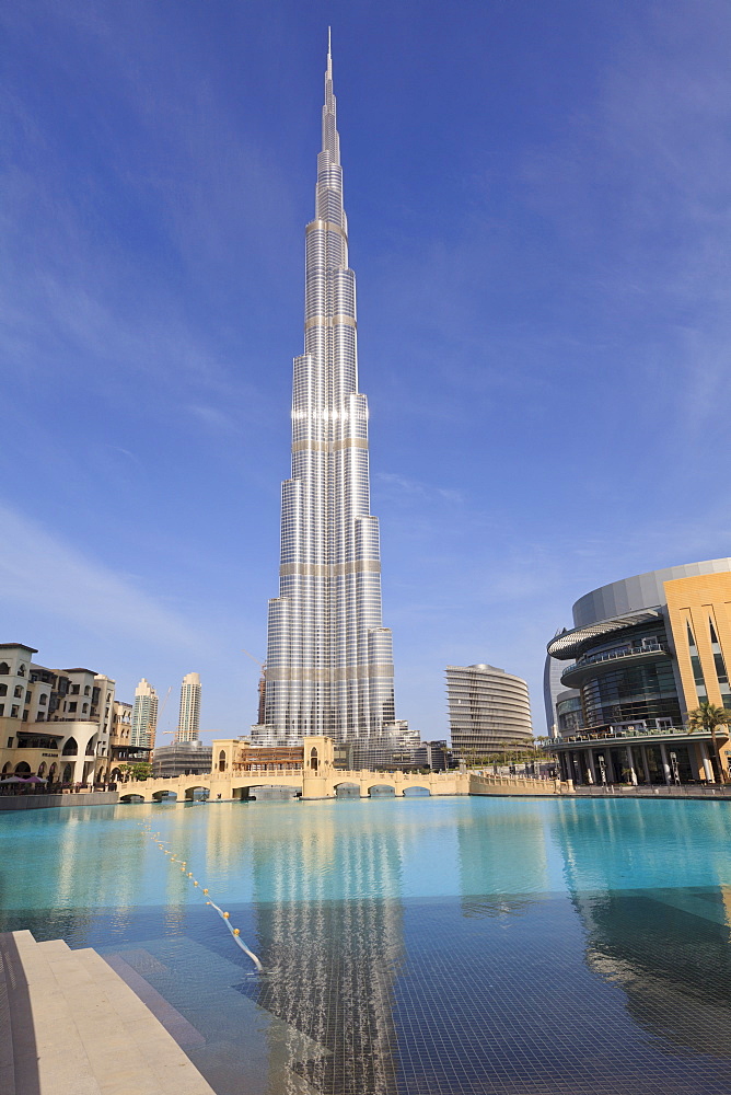 Burj Khalifa and Dubai Mall, Downtown, Dubai, United Arab Emirates, Middle East