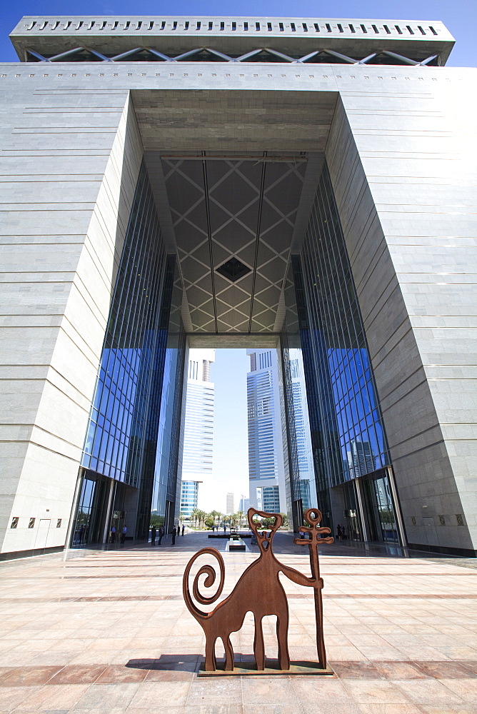 The Gate Building is the hub of the Dubai International Finance Center (DIFC), housing the Stock Exchange and many international finance houses, Dubai, United Arab Emirates, Middle East