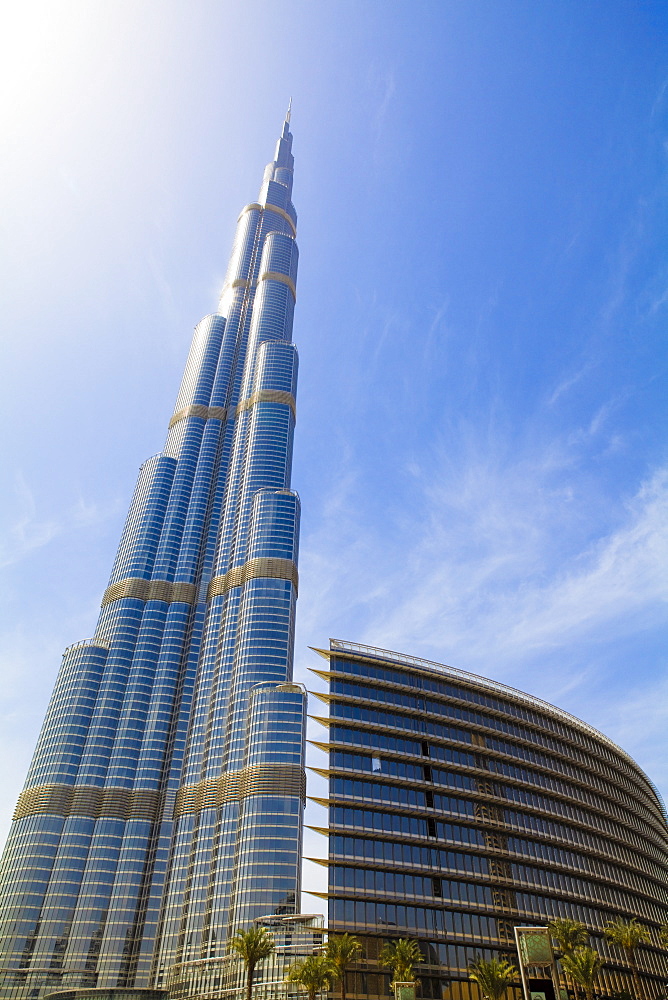 Burj Khalifa, the tallest man made structure in the world at 828 metres, Downtown Dubai, Dubai, United Arab Emirates, Middle East