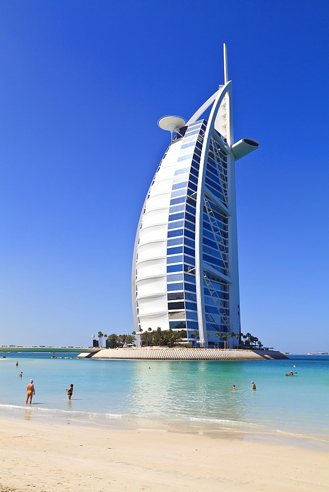 The iconic Burj Al Arab Hotel, Jumeirah, Dubai, United Arab Emirates, Middle East