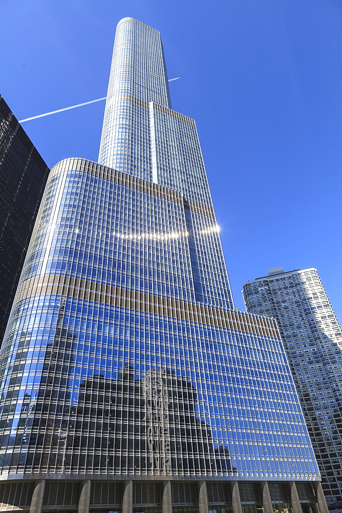 Trump Tower, Chicago's second tallest building, Chicago, Illinois, United States of America, North America