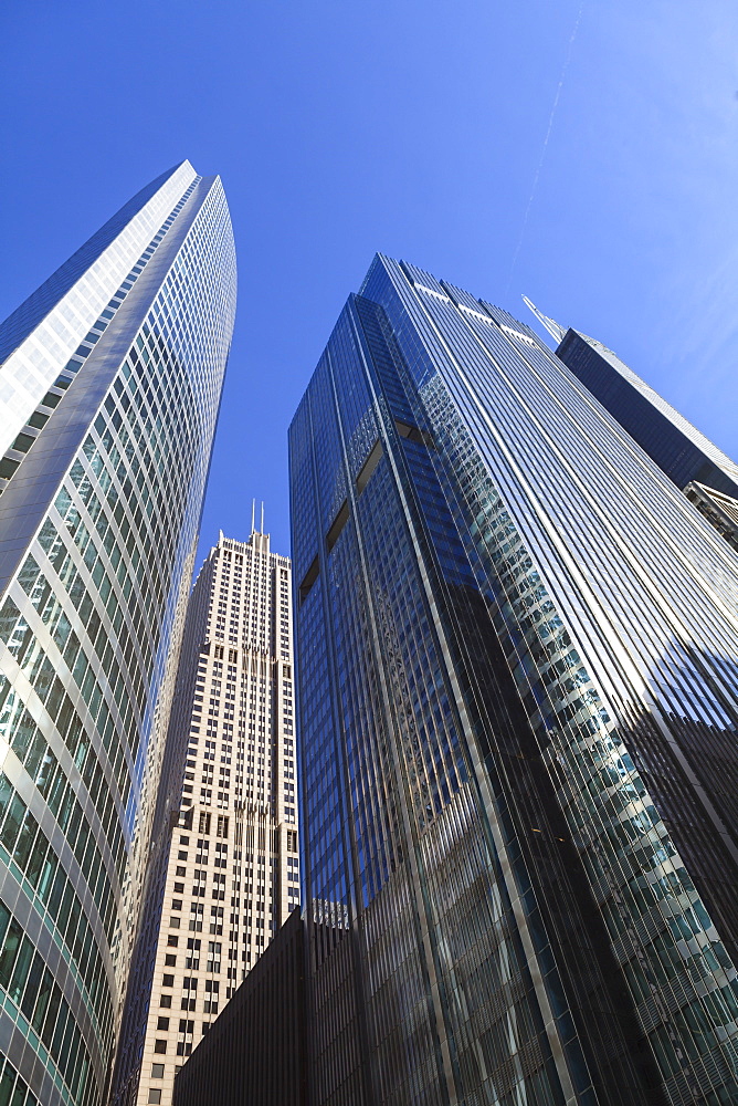 Modern skyscrapers, Chicago, Illinois, United States of America, North America