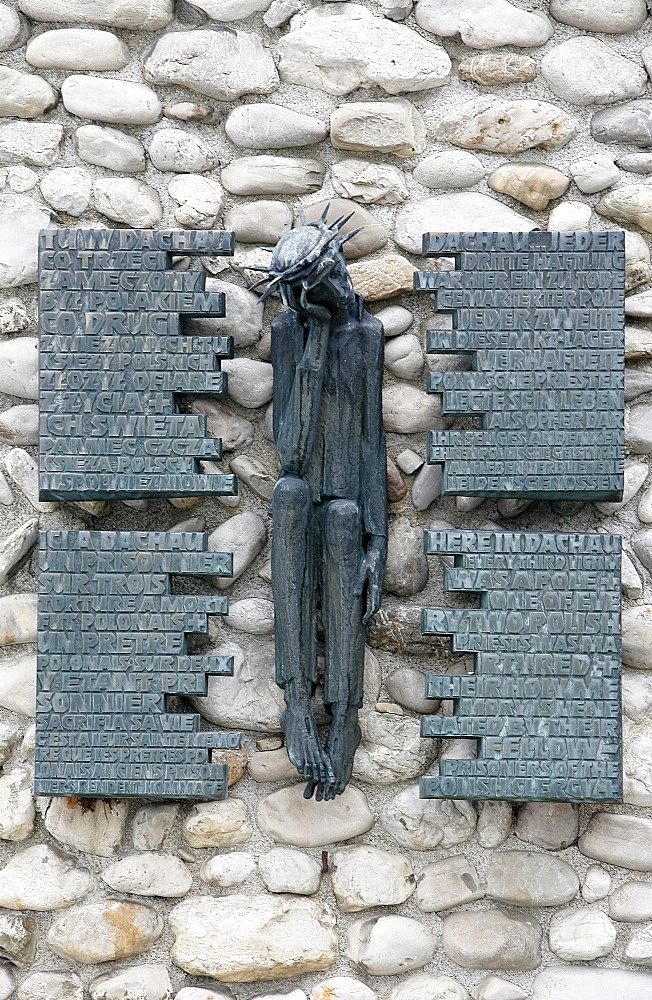 Polish memorial at Dachau concentration camp, Dachau, Bavaria, Germany, Europe