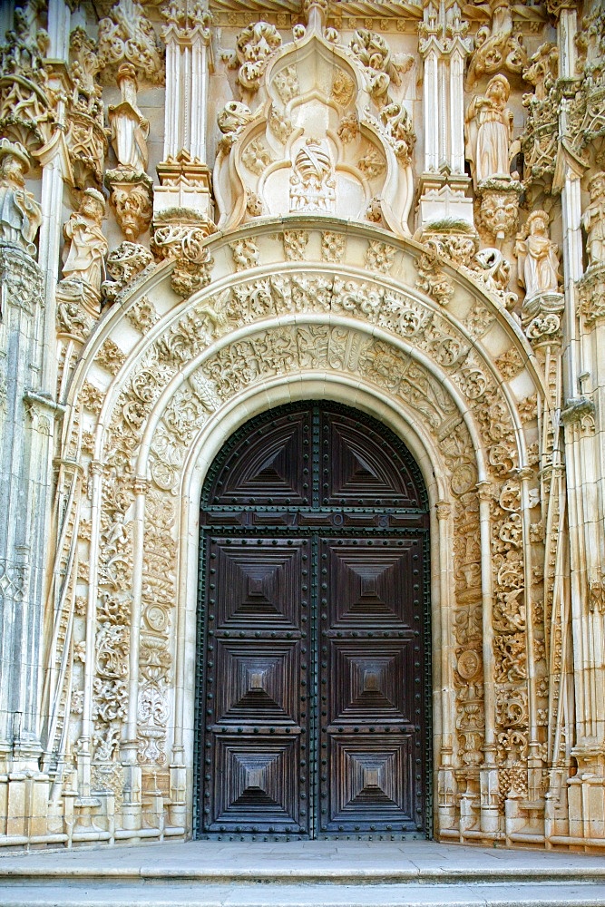 Christ's convent gate, UNESCO World Heritage Site, Tomar, Estremadura, Portugal, Europe