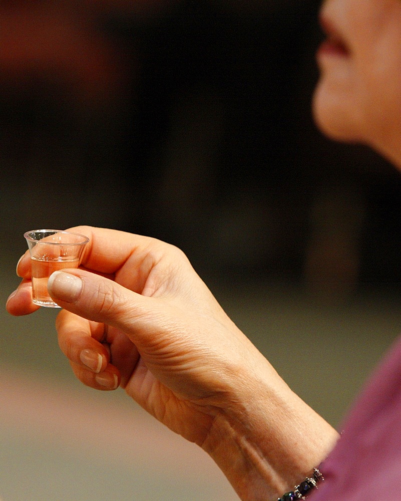 Holy Communion Sunday service at Words of Life fellowship church, Miami, Florida, United States of America, North America