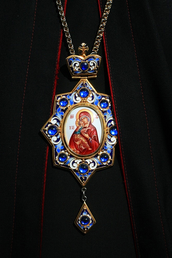 Christian patriarch's Virgin Mary medal, Paris, France, Europe