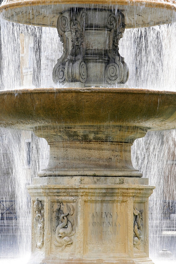 Fountain at St. Peter's Square, Vatican, Rome, Lazio, Italy, Europe