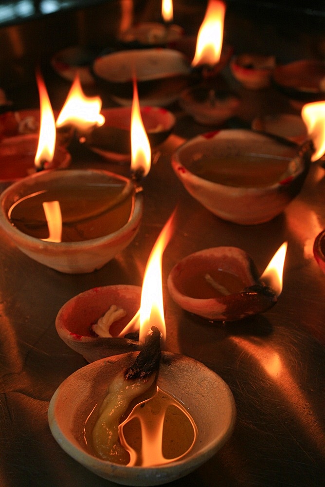 Oil lamps, Kuala Lumpur, Malaysia, Southeast Asia, Asia