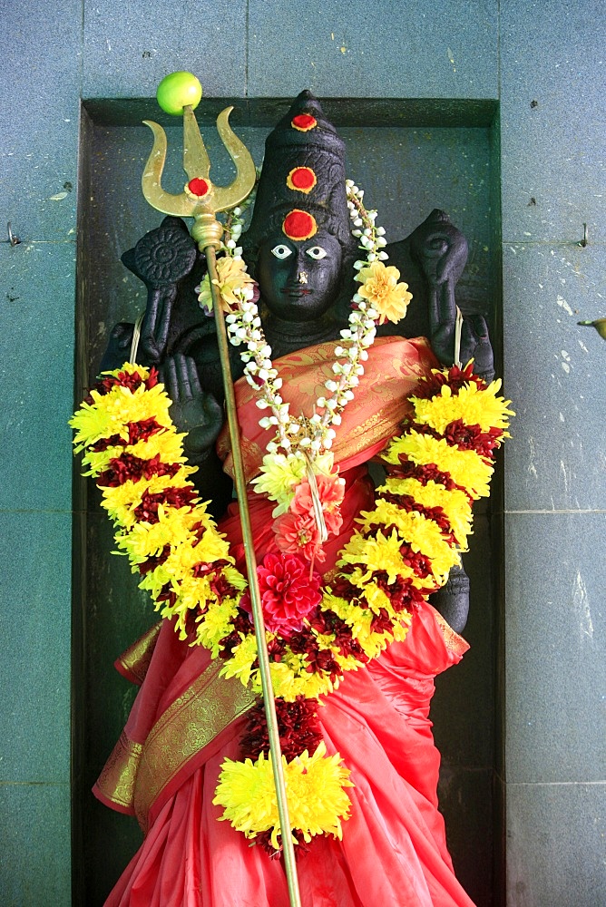 Durga, Sri Maha Mariamman temple, Penang,  Malaysia, Southeast Asia, Asia