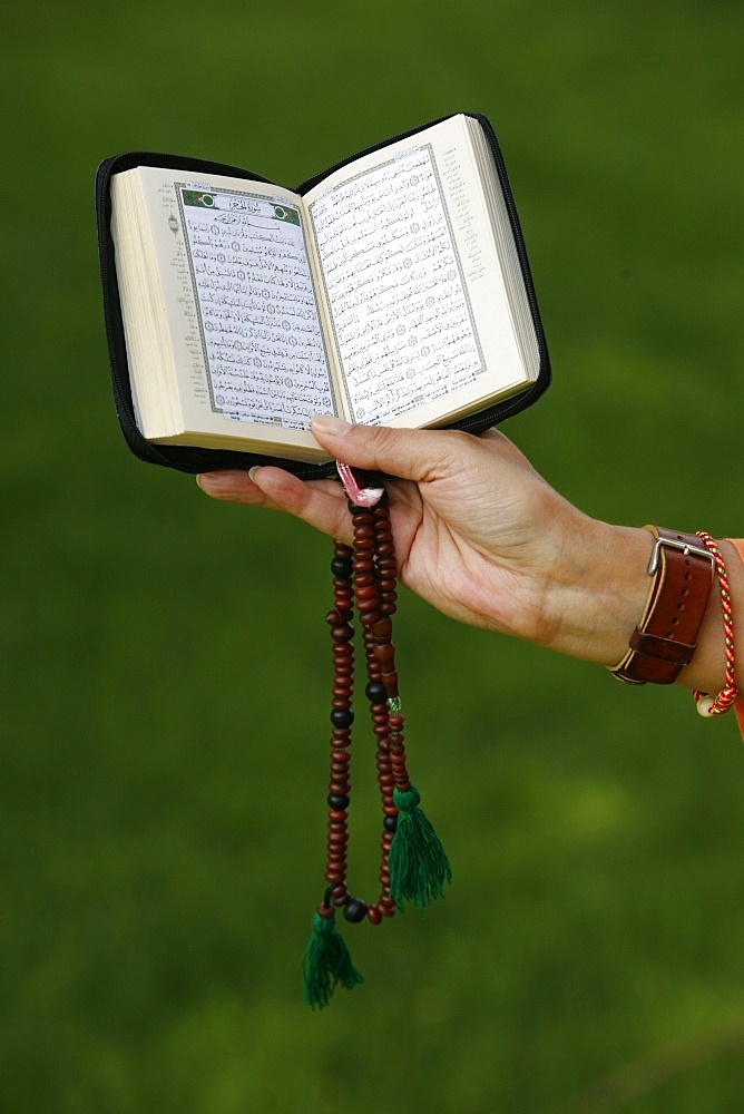 Koran and prayer beads, France, Europe