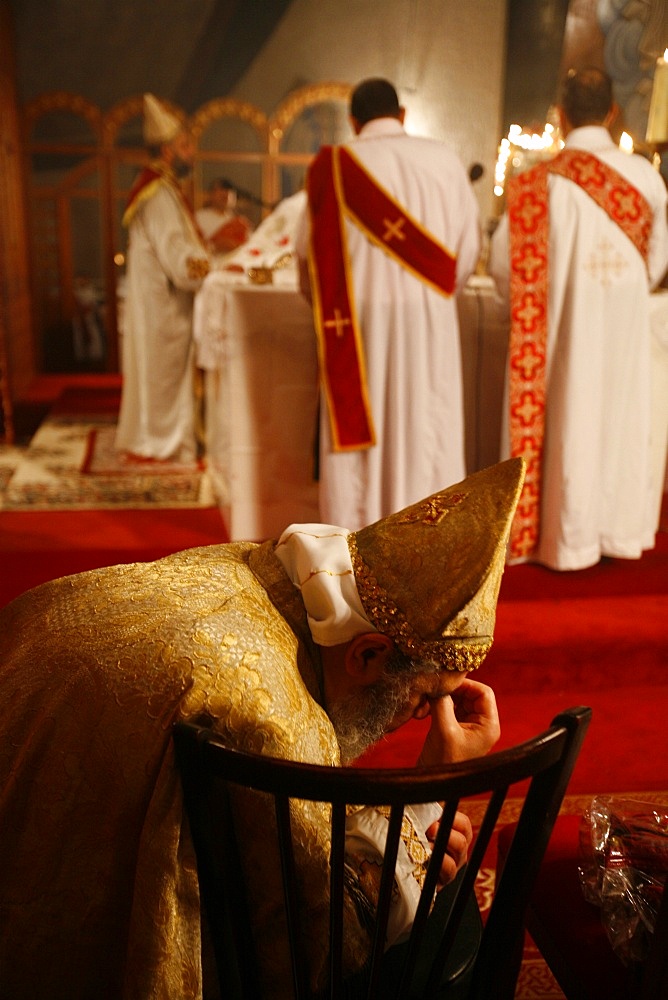 Orthodox Coptic celebration, Chatenay-Malabry, Hauts-de-Seine, France, Europe