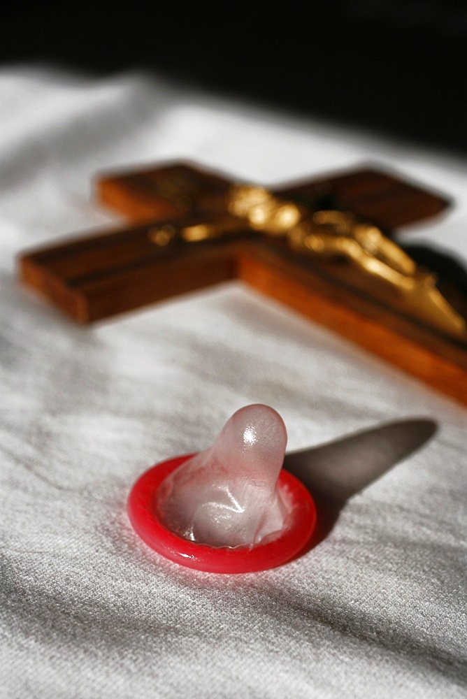 Condom and Cross, Paris, France, Europe