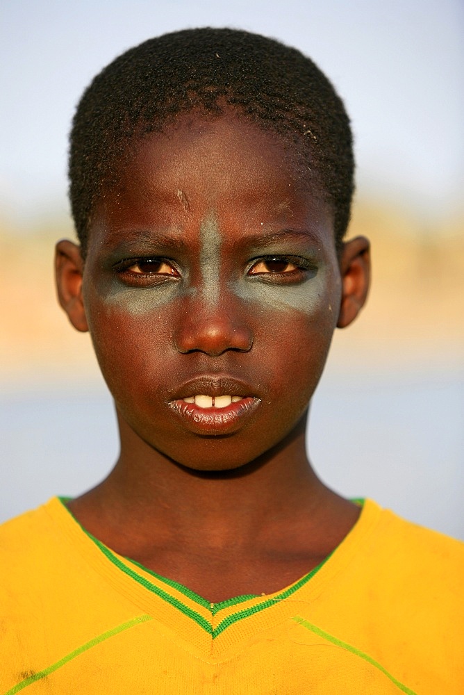 Boy with makeup, St. Louis, Senegal, West Africa, Africa