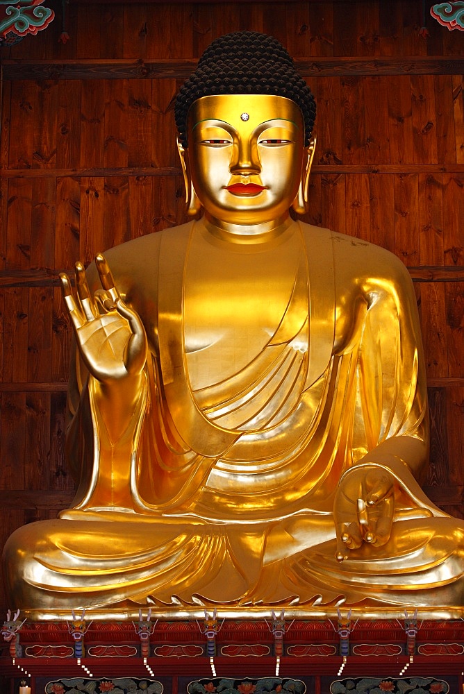 Amitabha Buddha, Main Hall, Jogyesa temple, Seoul, South Korea, Asia